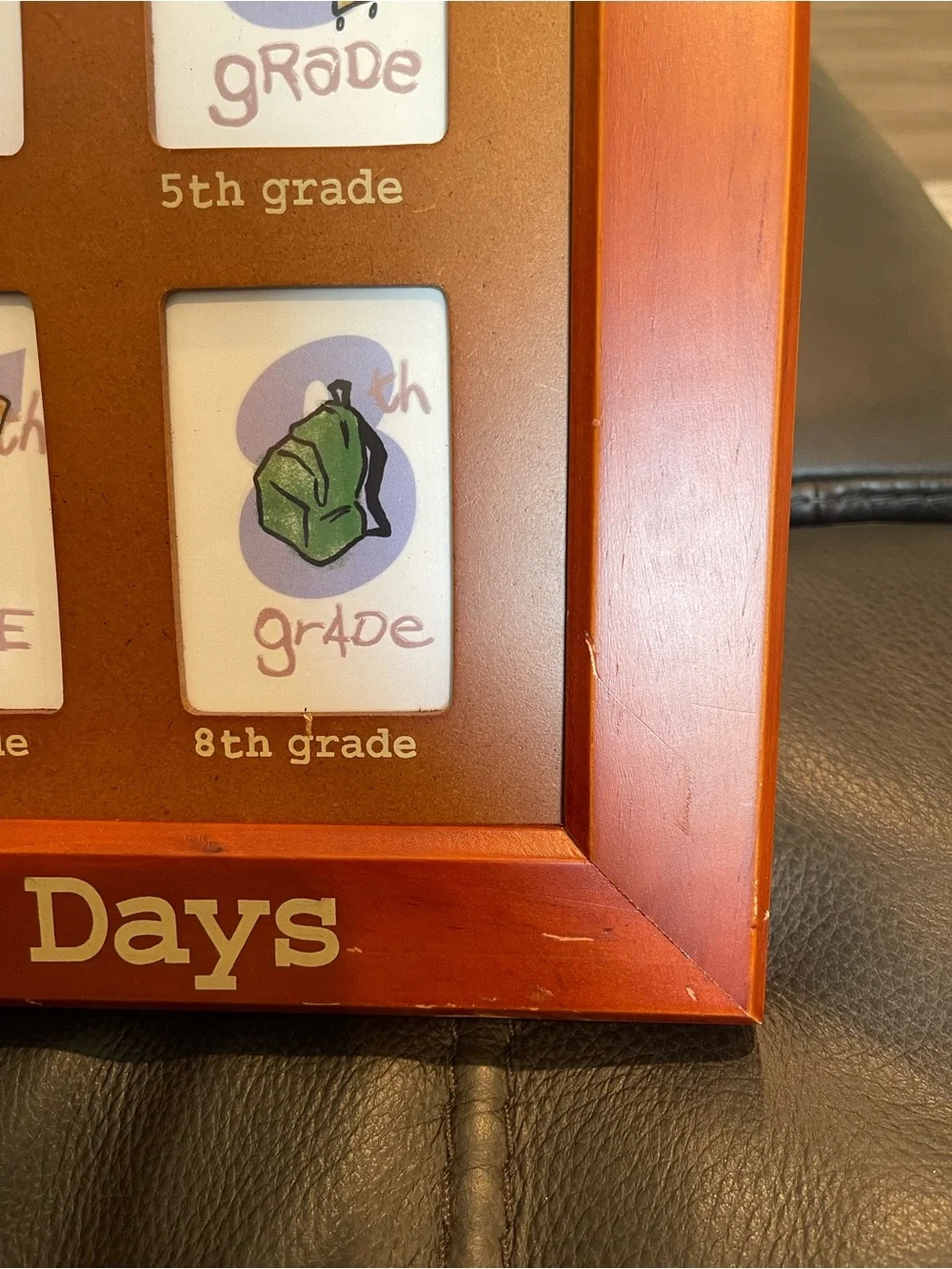 School Days Multi-Photo Frame - Wood Tone